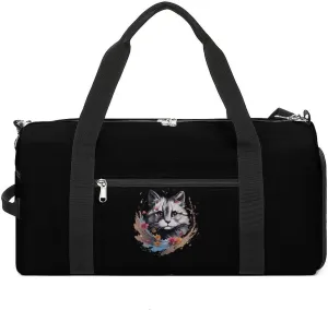 Civet Cat Gym Bag Travel Duffel Bag Sports Tote Bag Workout Bag Weekender Bag for Women Men