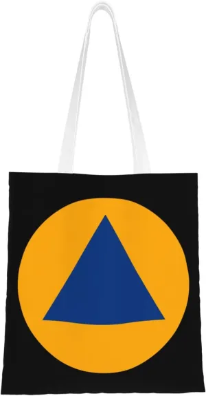 civil defence Tote Bag for Women Canvas Shopping Bags Reusable Beach Bag Grocery Bags Tote Shoulder Bag Gift Bags