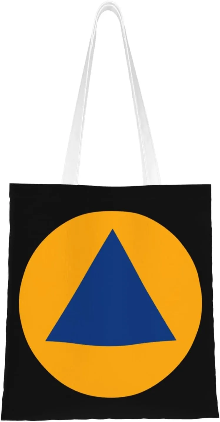 civil defence Tote Bag for Women Canvas Shopping Bags Reusable Beach Bag Grocery Bags Tote Shoulder Bag Gift Bags