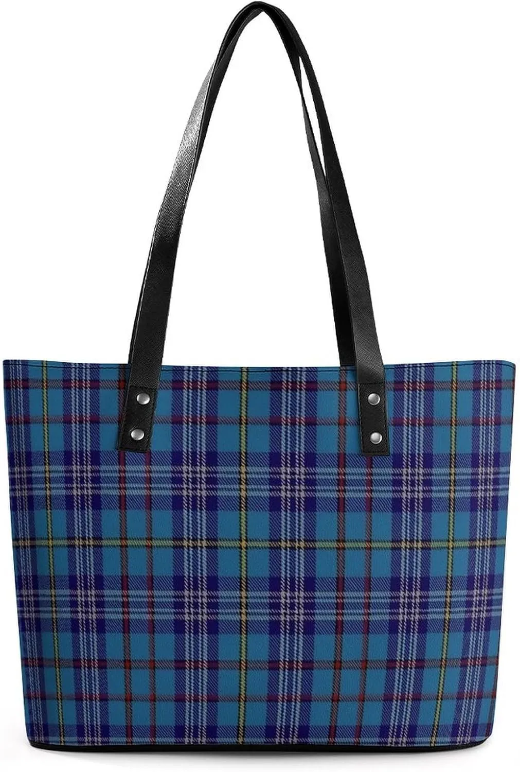 Clan Rutherford Tartan Large Capacity Portable Leather Handbag