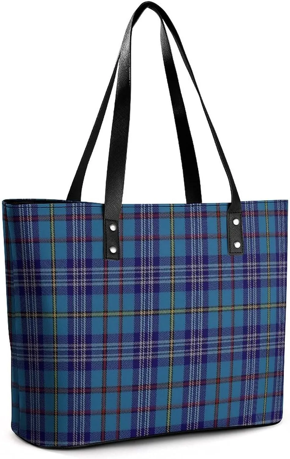 Clan Rutherford Tartan Large Capacity Portable Leather Handbag