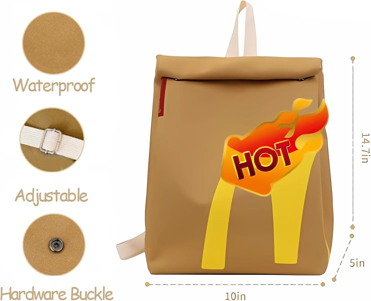 Classic Funny Backpack for Men Women Crossbody Bag Travel Daypack Large Capacity Canvas Notebook Bag