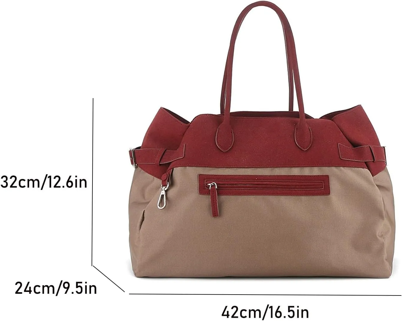 Classic Leather and Canvas Satchels Bags for Women,Top-Handle Tote Bags,large Armpit Bag,Casual Hobo commuter Bag