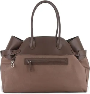 Classic Leather and Canvas Satchels Bags for Women,Top-Handle Tote Bags,large Armpit Bag,Casual Hobo commuter Bag