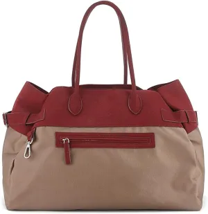 Classic Leather and Canvas Satchels Bags for Women,Top-Handle Tote Bags,large Armpit Bag,Casual Hobo commuter Bag