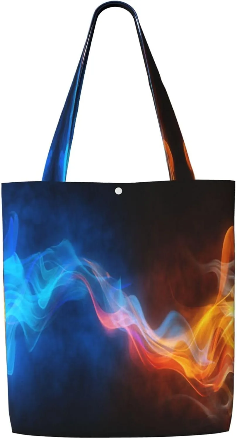 Classic Navy Blue And White Stripes horizontal striped Canvas Totes Bag Shoulder Bags Shopping Crossbody