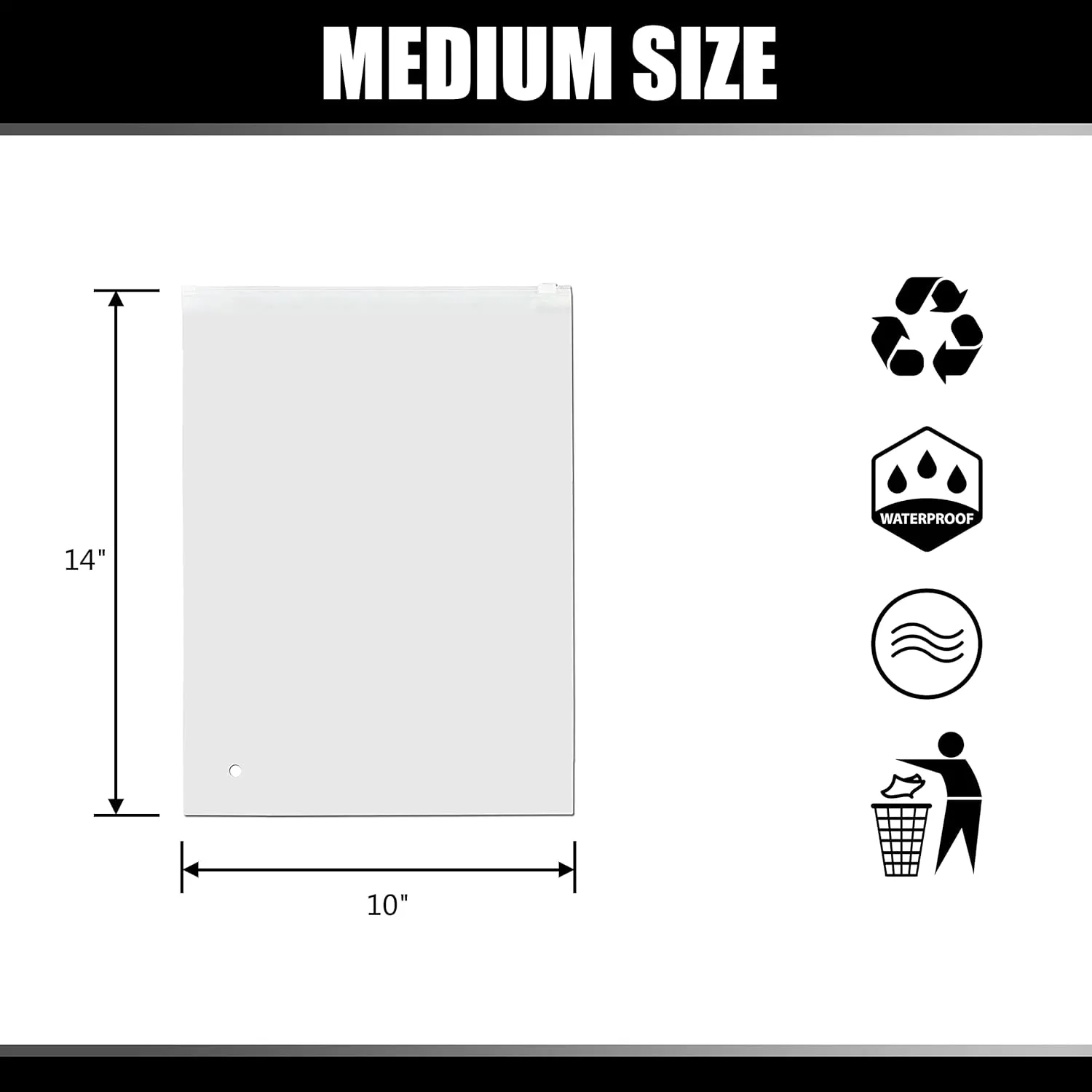Clothes Packaging Bags,YACEYACE 100Pcs 10 x 13 Inch Plastic Bags for Clothes Frosted Bags for Clothing Poly Plastic Bags Packaging Bags with Zip Lock for Shirt, Jeans, Clothing