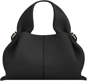 Cloud Pouch Bag Portable Shoulder Bag Leather Dumpling Clutch Bag,Detachable Shoulder Strap Hobo Bag