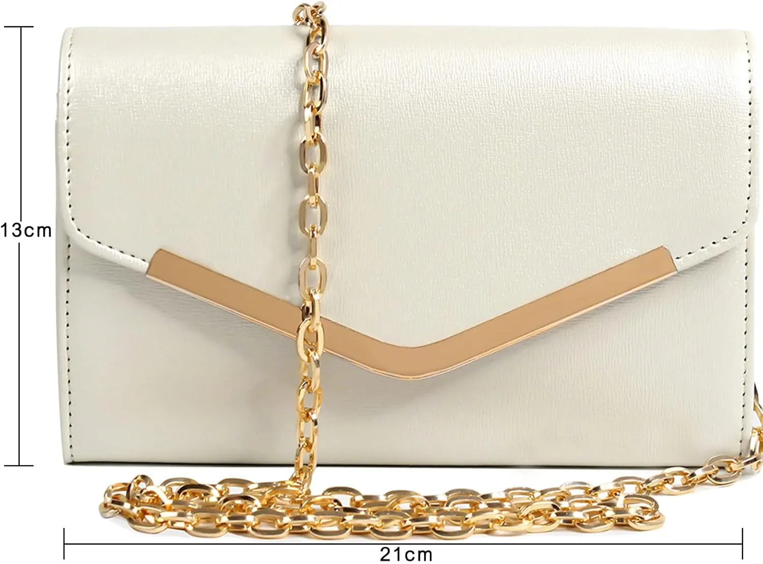 Clutch Purse Evening Bag for Women，Envelope Handbag With Detachable Chain