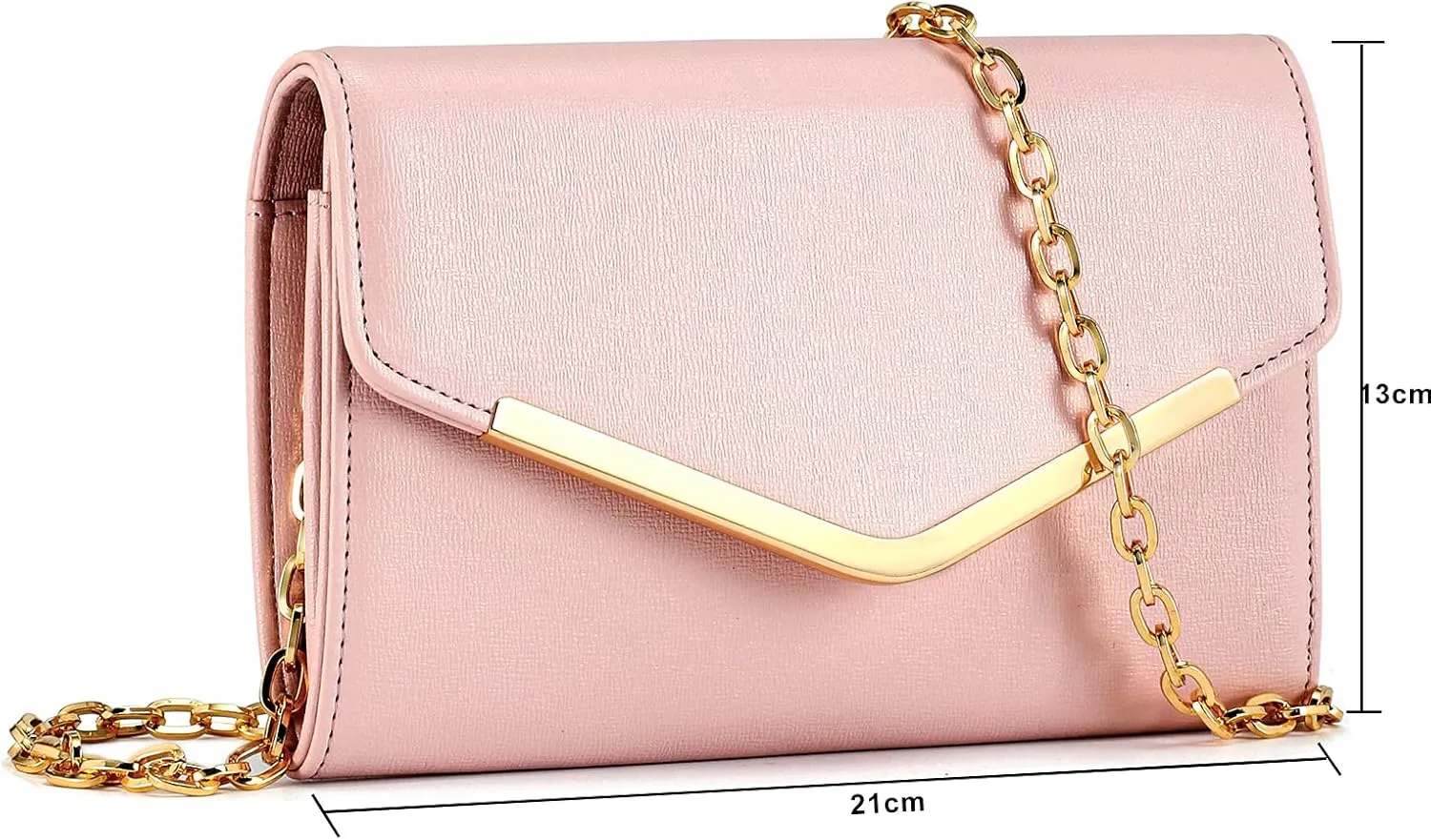 Clutch Purse Evening Bag for Women，Envelope Handbag With Detachable Chain