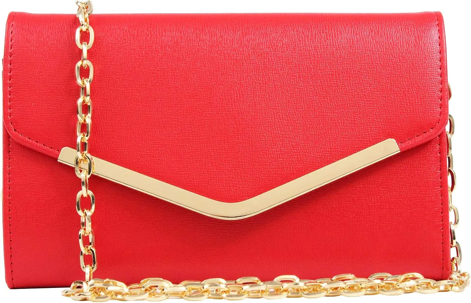 Clutch Purse Evening Bag for Women，Envelope Handbag With Detachable Chain