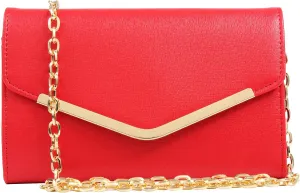 Clutch Purse Evening Bag for Women，Envelope Handbag With Detachable Chain