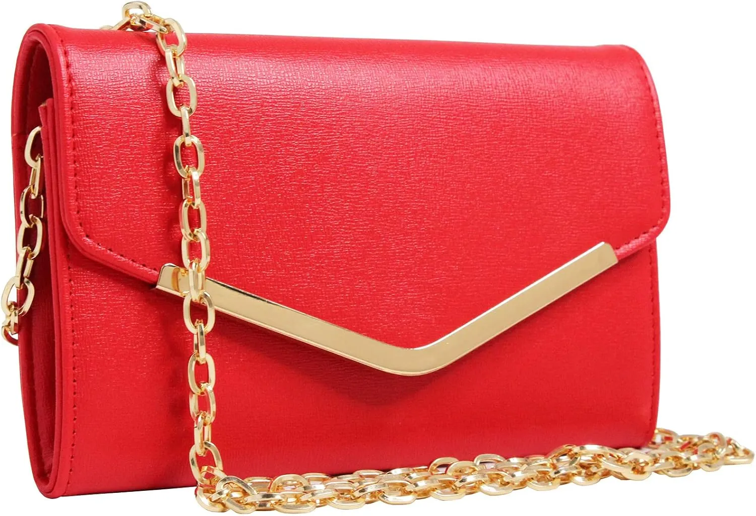 Clutch Purse Evening Bag for Women，Envelope Handbag With Detachable Chain