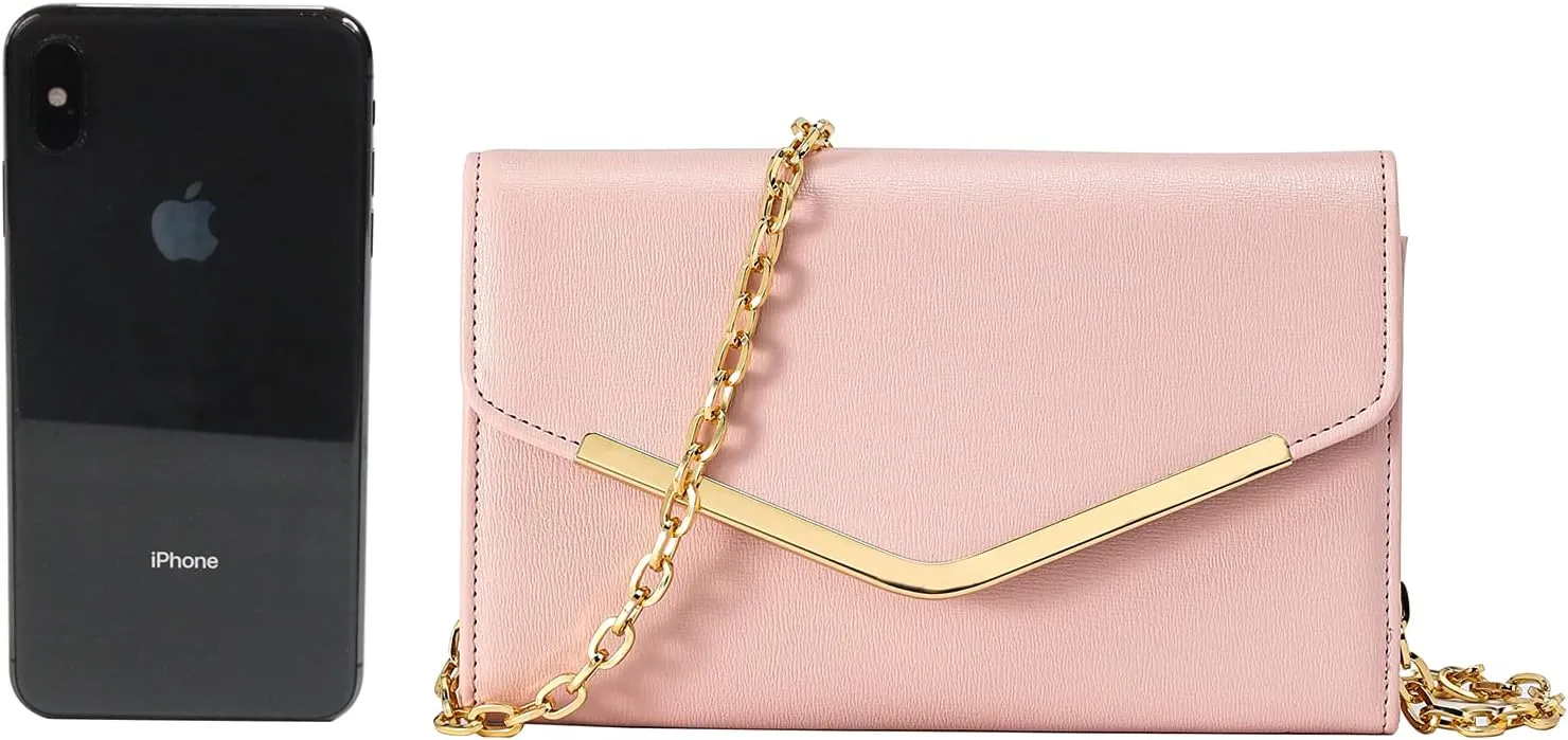 Clutch Purse Evening Bag for Women，Envelope Handbag With Detachable Chain