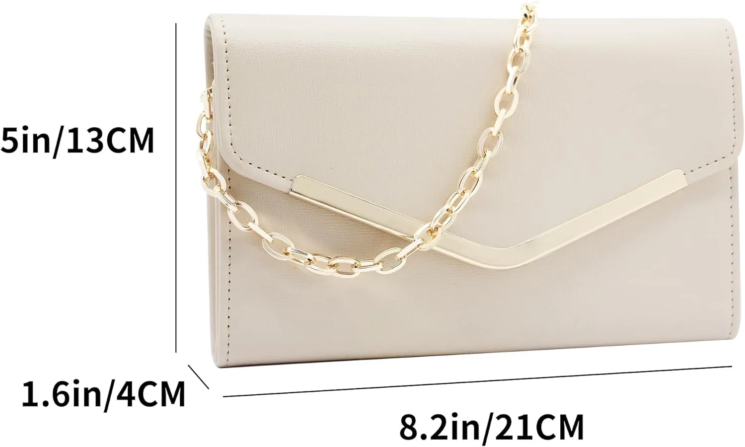 Clutch Purse Evening Bag for Women，Envelope Handbag With Detachable Chain