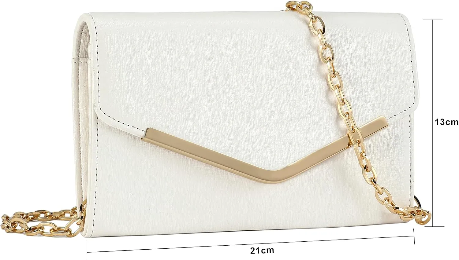 Clutch Purse Evening Bag for Women，Envelope Handbag With Detachable Chain
