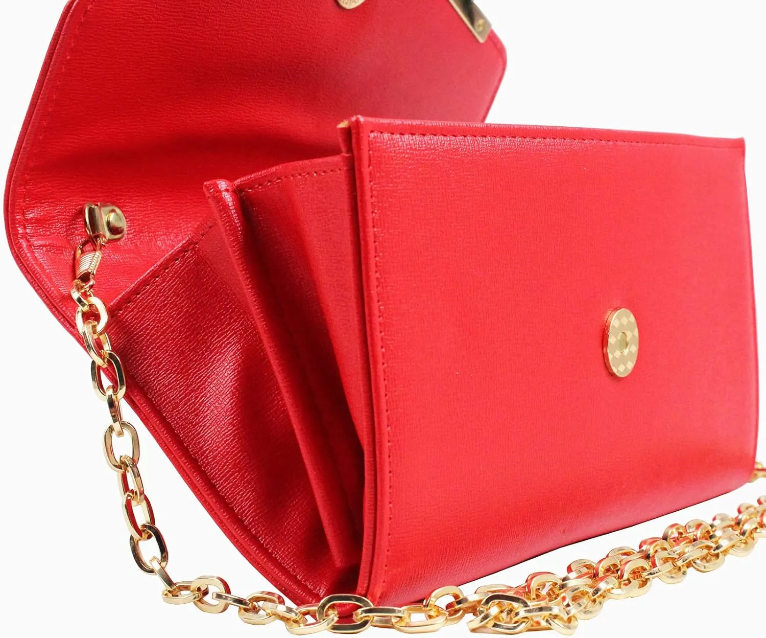 Clutch Purse Evening Bag for Women，Envelope Handbag With Detachable Chain
