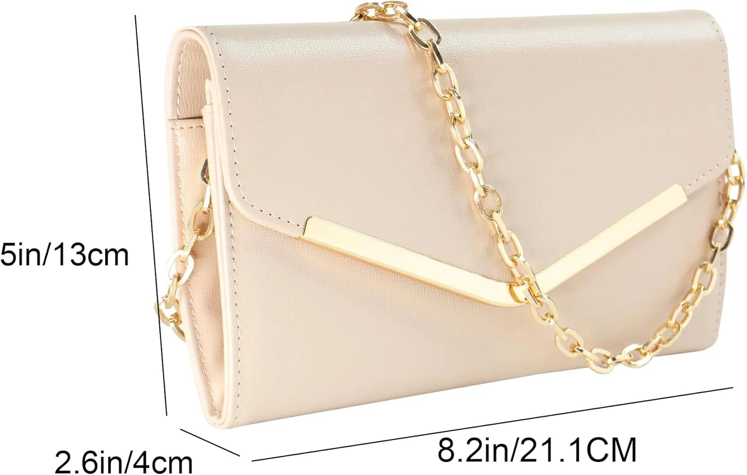 Clutch Purse Evening Bag for Women，Envelope Handbag With Detachable Chain