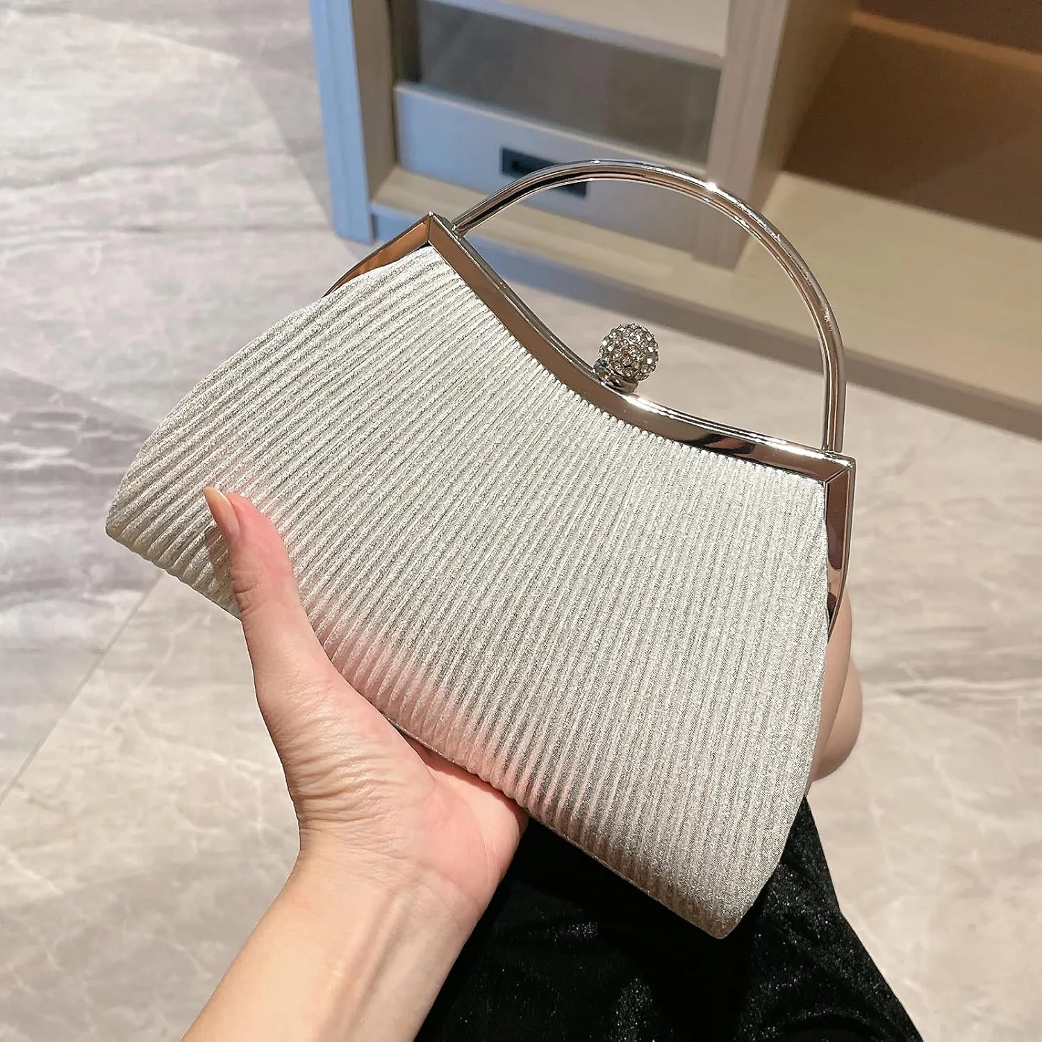 Clutch Purses for Women Evening Bags Party Clutches Handbag With Detachable Chain Strap for Cocktail Party Wedding