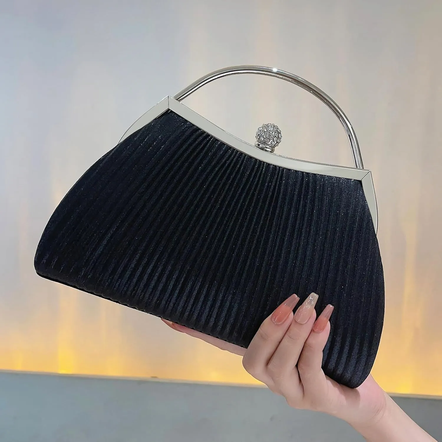 Clutch Purses for Women Evening Bags Party Clutches Handbag With Detachable Chain Strap for Cocktail Party Wedding