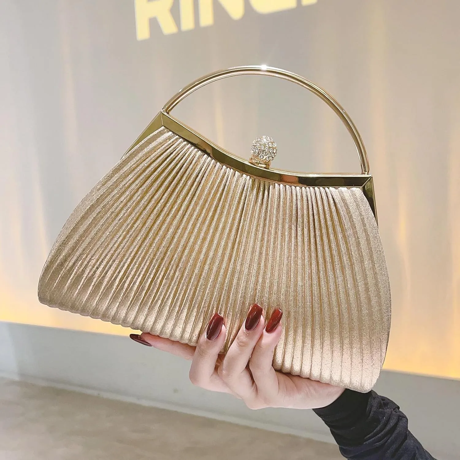 Clutch Purses for Women Evening Bags Party Clutches Handbag With Detachable Chain Strap for Cocktail Party Wedding