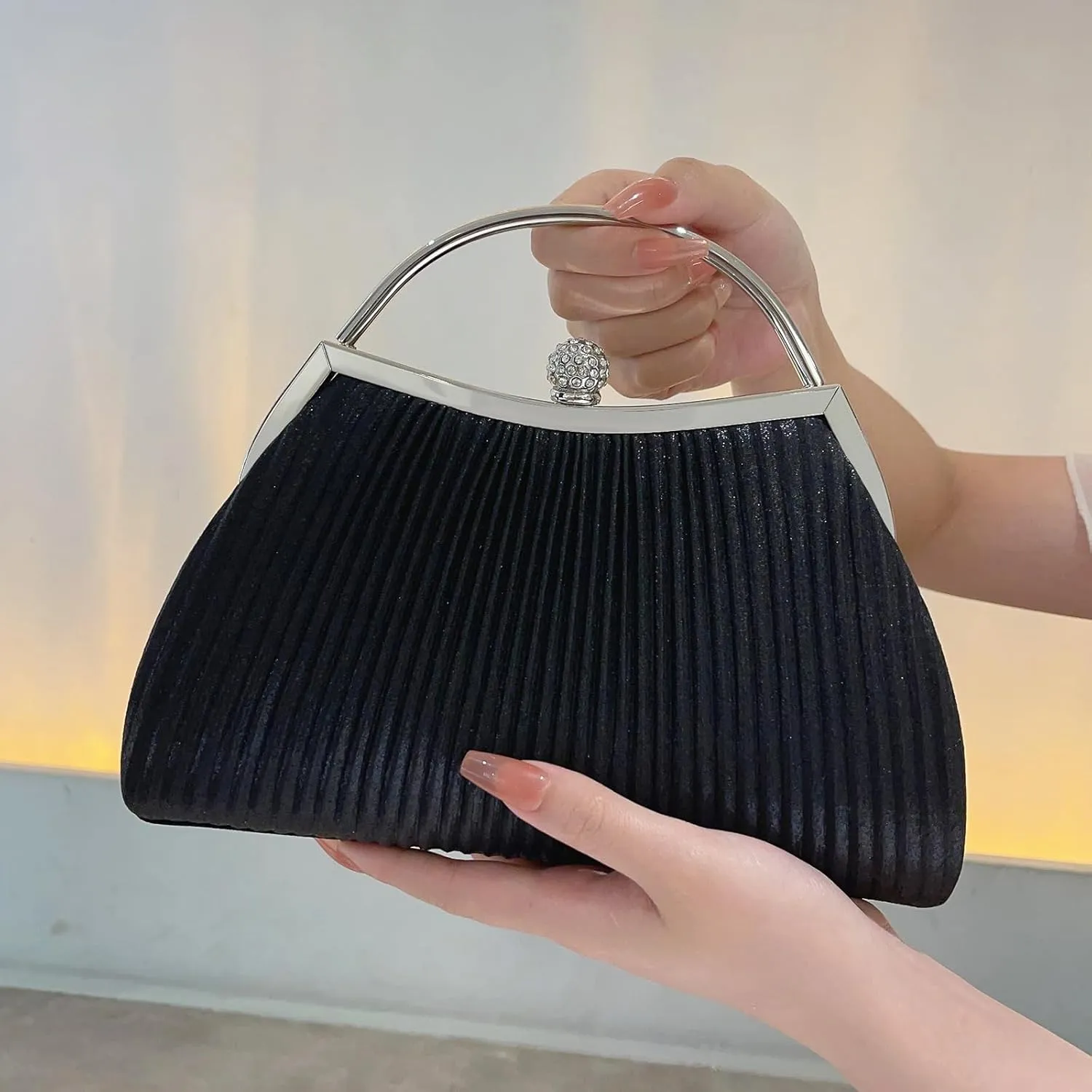 Clutch Purses for Women Evening Bags Party Clutches Handbag With Detachable Chain Strap for Cocktail Party Wedding