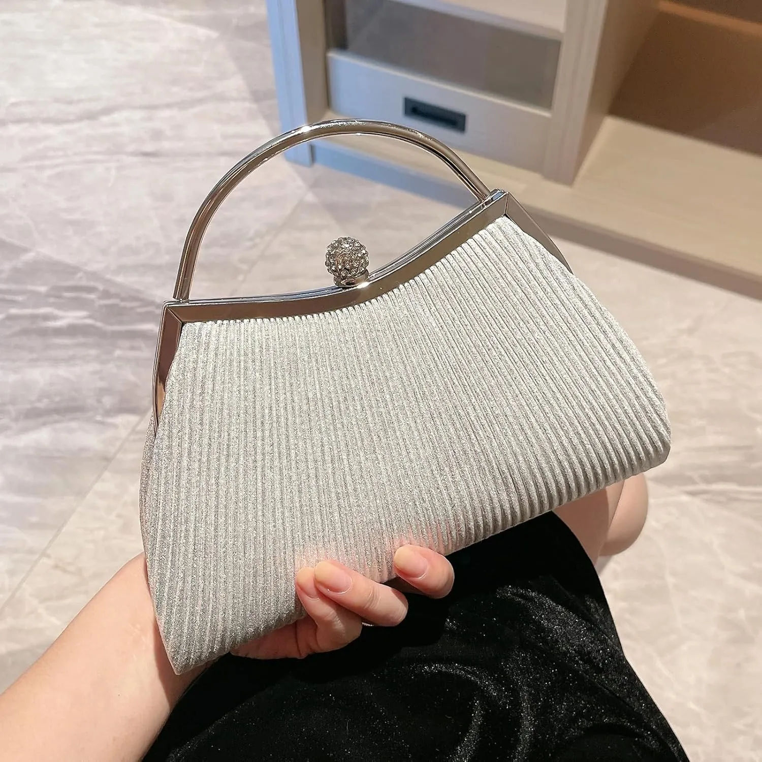 Clutch Purses for Women Evening Bags Party Clutches Handbag With Detachable Chain Strap for Cocktail Party Wedding