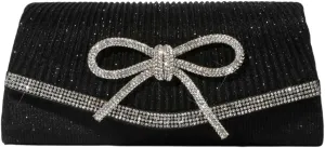 Clutch Purses for Women Rhinestone Bow Evening Bag Sparkly Bow Clutch Purse Envelope Crossbody Bag Formal Party Prom Handbag