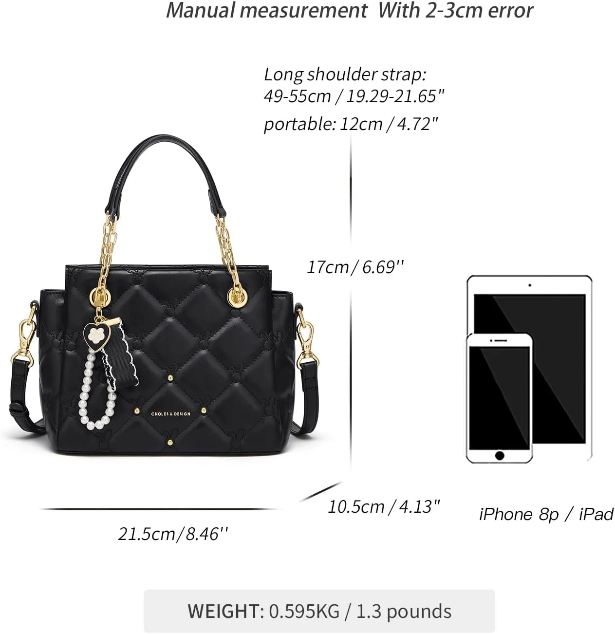Cnoles Satchel Bag For Women Fashion Leather Handbags and Purses Shoulder Tote Crossbody Top Handle Bags