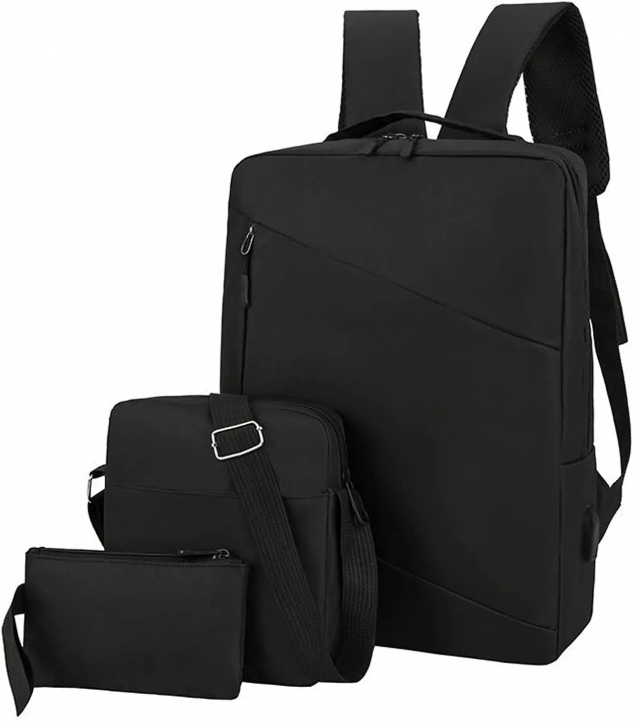 College Backpacks for Women Casual Messenger Crossbody Bags Versatile Bags Outdoor Travel Slim Laptop Backpack(Black)