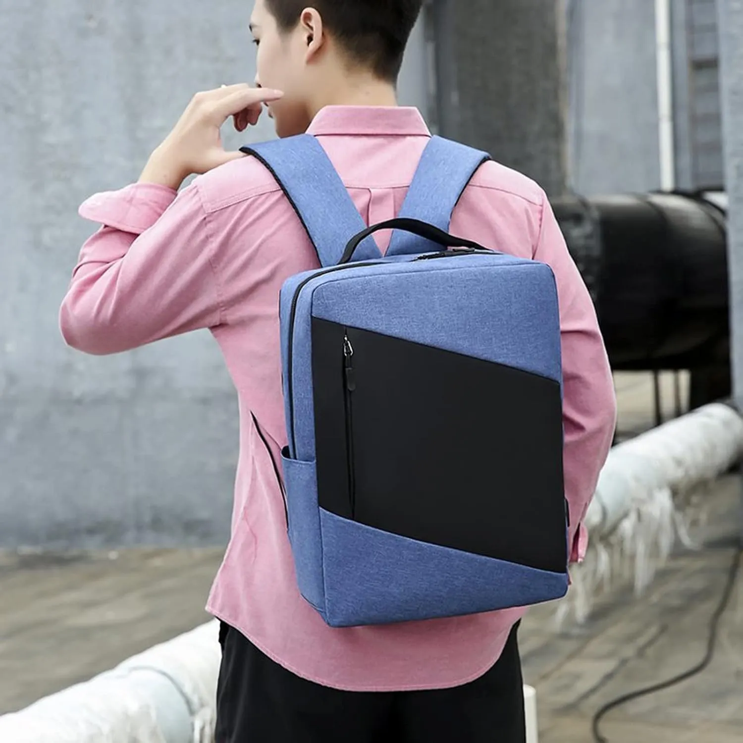 College Backpacks for Women Casual Messenger Crossbody Bags Versatile Bags Outdoor Travel Slim Laptop Backpack(Blue)