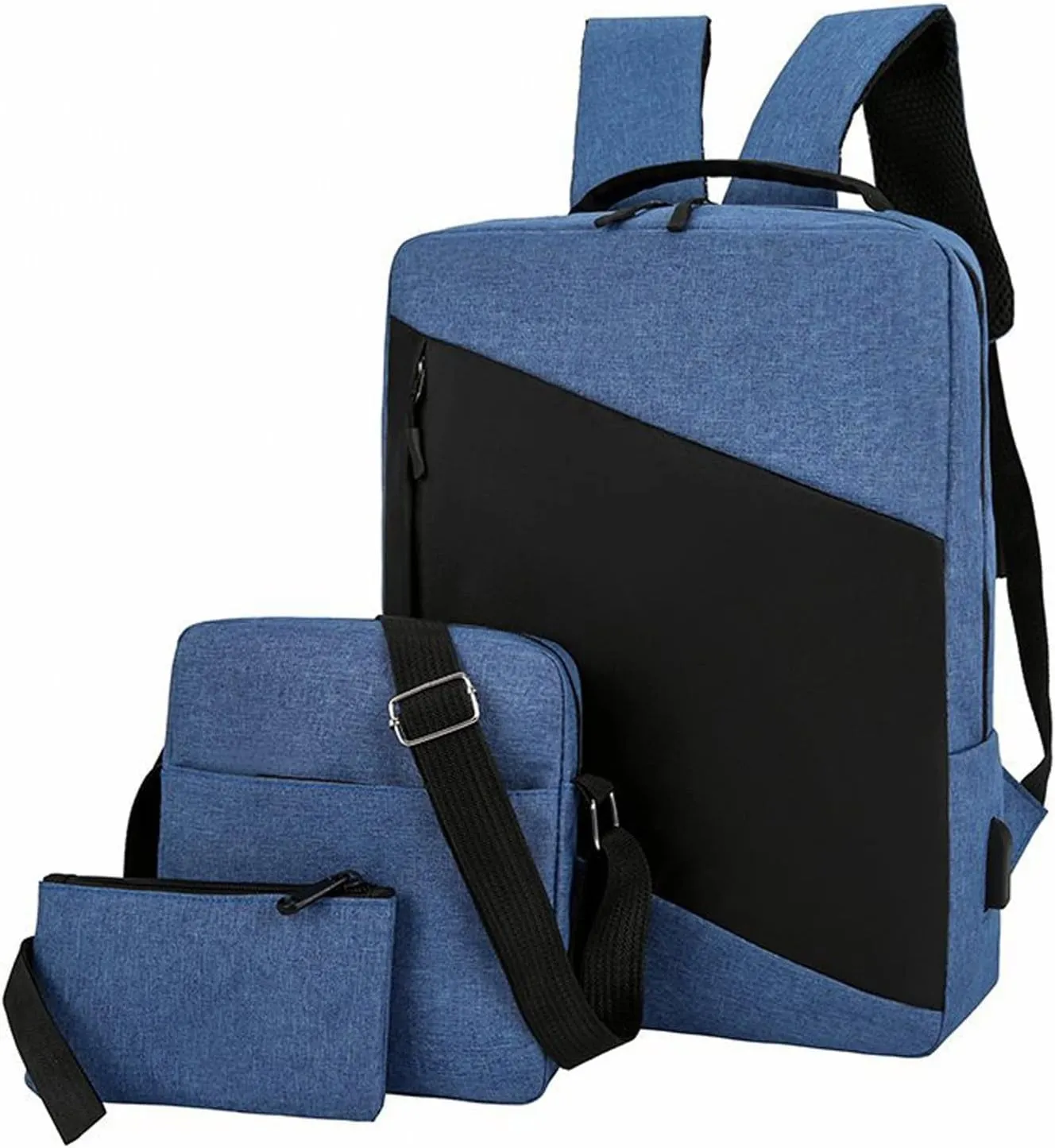 College Backpacks for Women Casual Messenger Crossbody Bags Versatile Bags Outdoor Travel Slim Laptop Backpack(Blue)