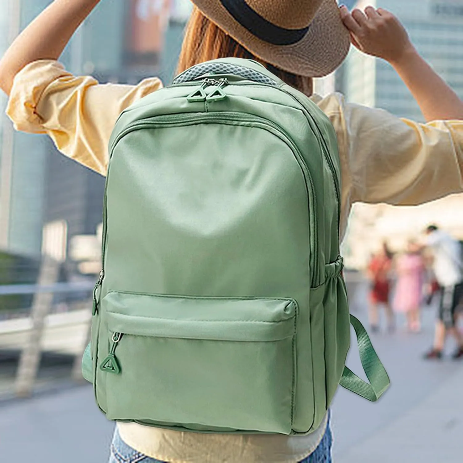 College Backpacks for Women Waterproof Stylish Daypack Purses Shoulder Bags Outdoor Travel Slim Laptop Backpack(A)