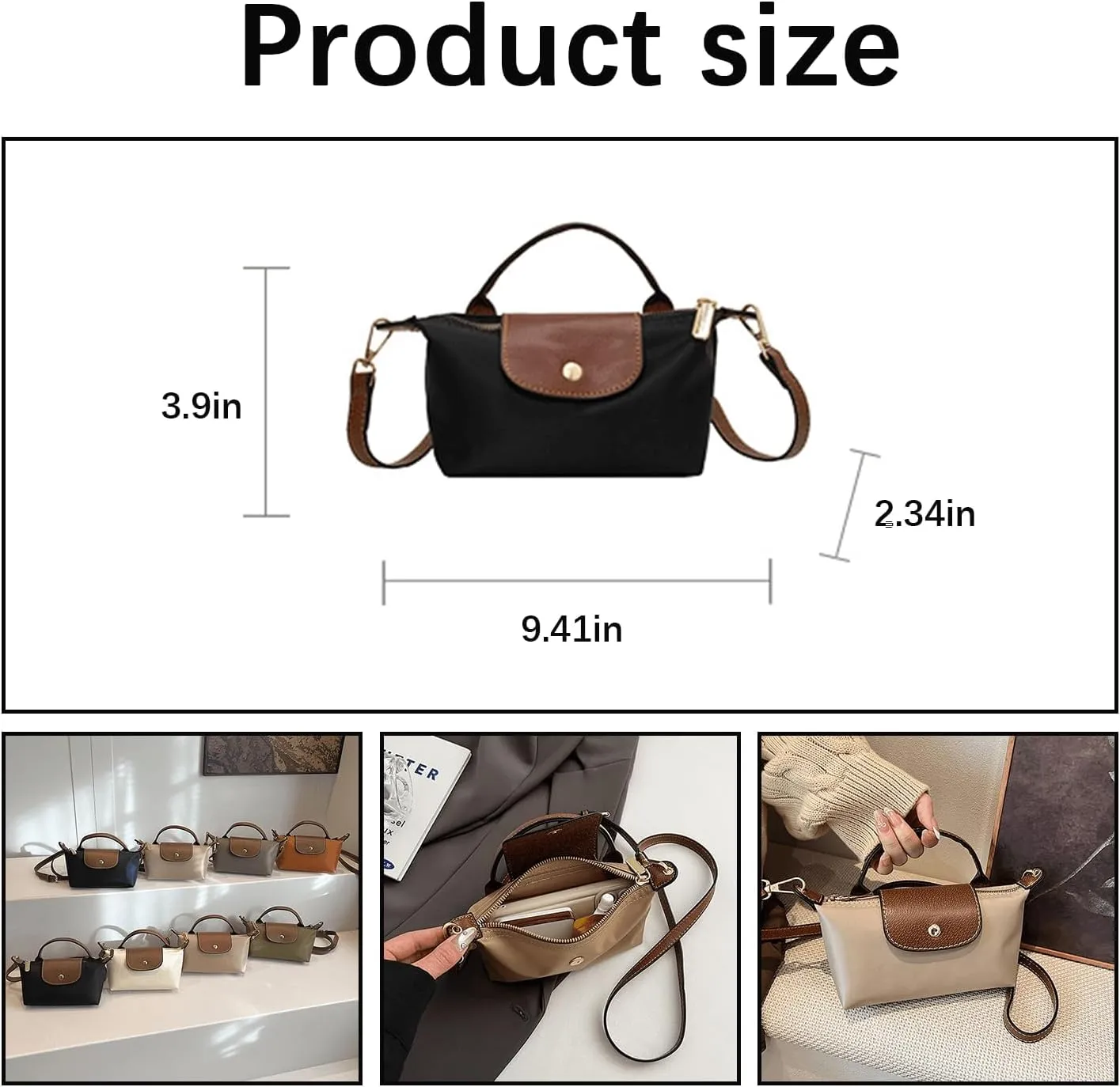 Colorblock Mini Crossbody Bag, Handbags Purses with Adjustable Strap for Women, Ladies Shoulder Totes Bag