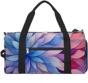 Colorful Flowers Petals Sports Gym Bag Lightweight Travel Duffel Bag Workout Bags Casual Weekender Bag for Men Women