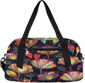 Colorful Flowers Plants Gym Bag, Duffle Bag, Weekender Bag, Duffel Bag, Overnight Bag, Travel Duffel Bag, Dance Bag, Tote Bag, Beach Bag, Pool Bag, Gym Duffle Bag, Carry on Bag