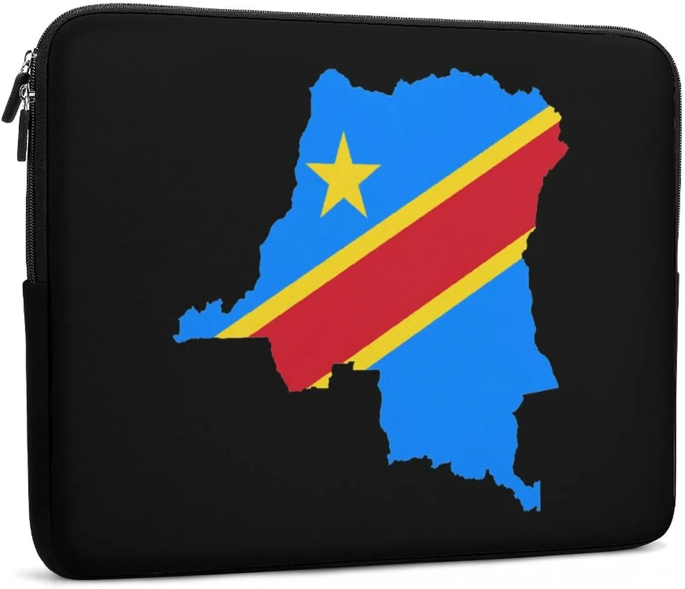 Congo Flag Map Durable Laptop Sleeve Slim Briefcase Portable Laptop Case Shockproof Protective Computer Bag 13inch
