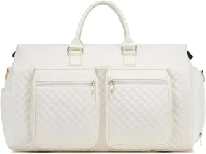 Convertible Garment Travel Bag,Overnight Bag Women Duffle Bag with Shoe Pouch 2 in 1 Hanging Cloting Suit Luggage