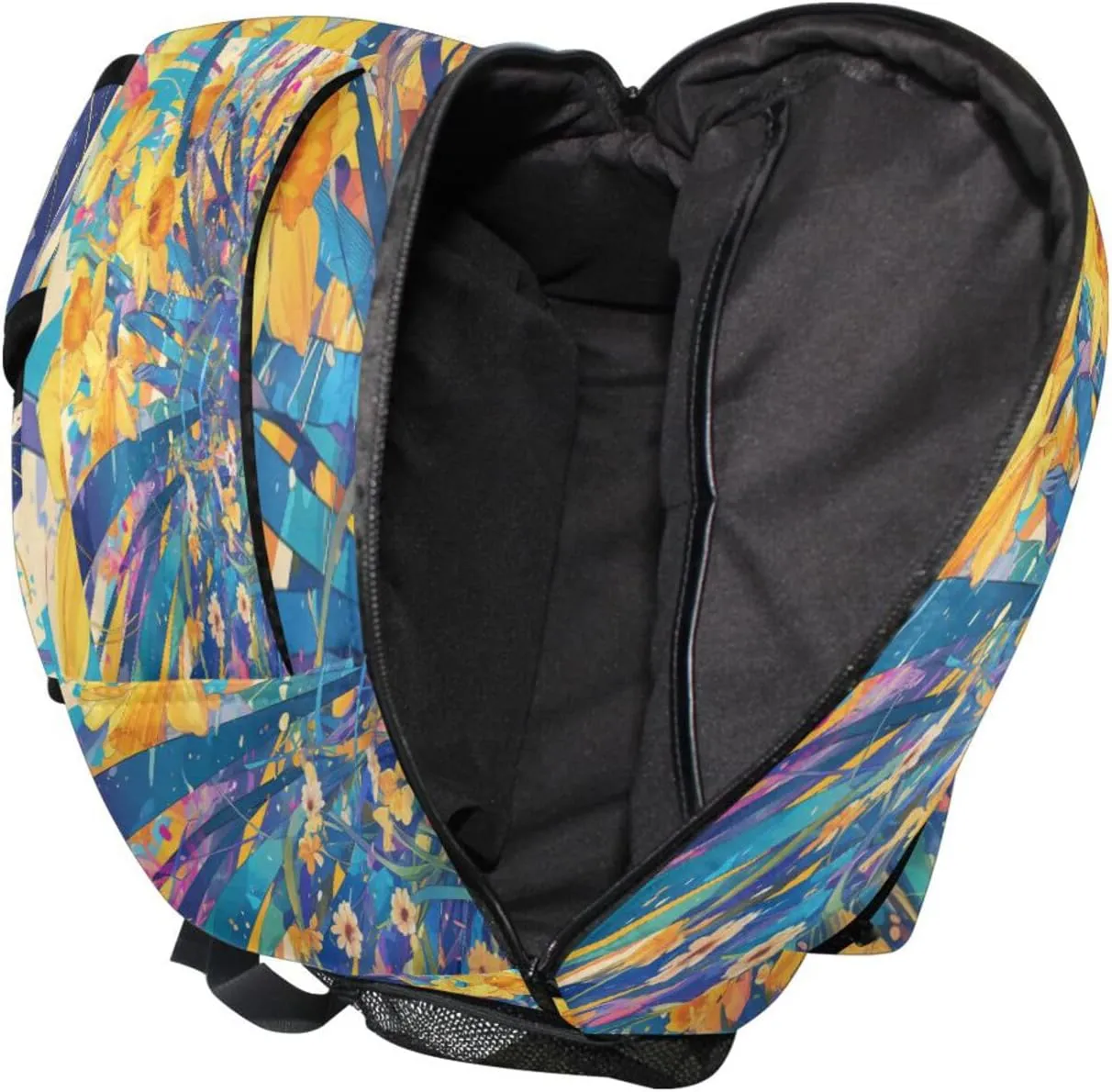 Cool Backpacks for Teacher Nurse Waterproof Laptop Bag with Chest Strap for College Work Daffodil Style