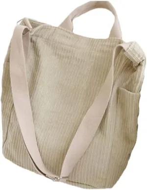 Corduroy Handbag Women Bag Literary Canvas Womens Handbags Shoulder Bags Female Body Bag Tote Shopping Packs