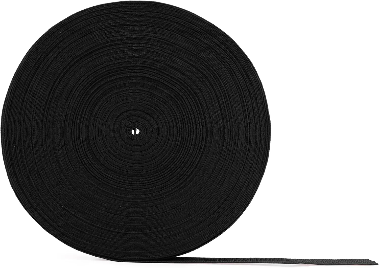 Cornucopia Brands 50 Yards Black Polypropylene Webbing, 1-inch Wide Polypro Strap Webbing; Great for Bags, Outdoor Gear; Collars, Leashes, Sporting Gear