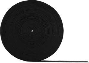 Cornucopia Brands 50 Yards Black Polypropylene Webbing, 1-inch Wide Polypro Strap Webbing; Great for Bags, Outdoor Gear; Collars, Leashes, Sporting Gear