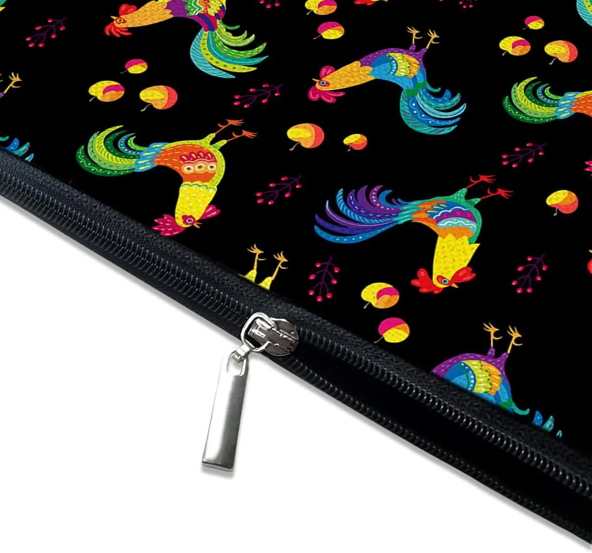 Cosmetic Bags for Women Cute Makeup Bag for Purse Canvas Travel Toiletry Bag Funny Zipper Pouch-Black Chicken Makeup Bags