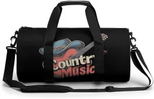 Country Muisic Electric Guitar Gym Bag Travel Duffel Bag Lightweight Carry On Weekender Bag Tote Bags for Women Men