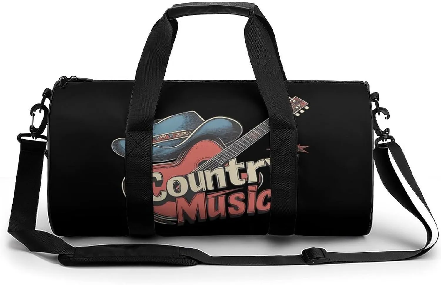 Country Muisic Electric Guitar Gym Bag Travel Duffel Bag Lightweight Carry On Weekender Bag Tote Bags for Women Men