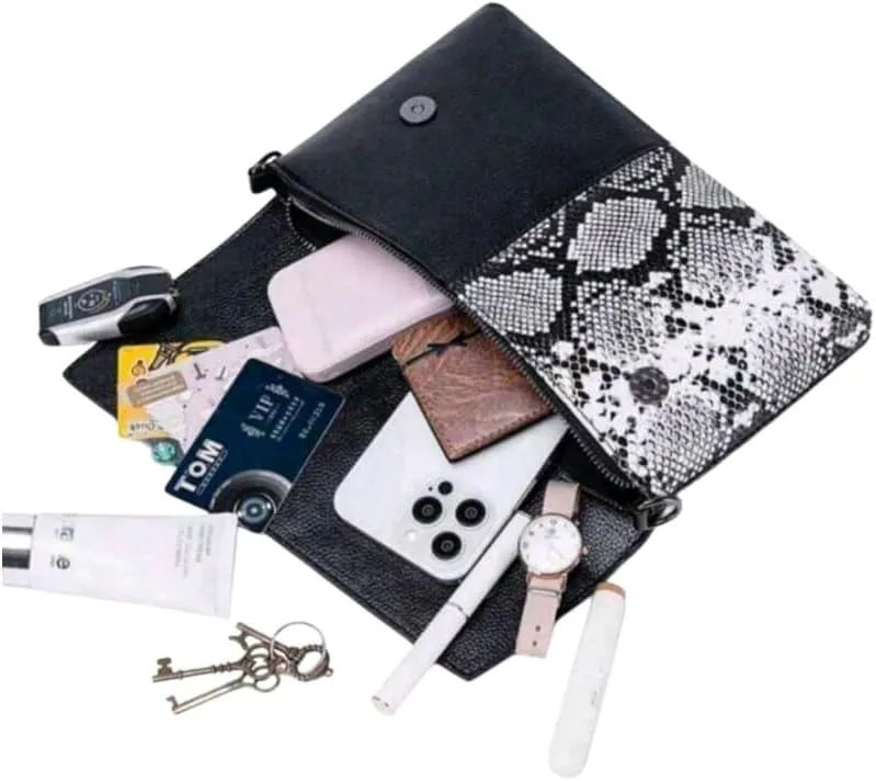 Crocodile Print Clutch Purse, Crossbody, Shoulder Bag, Full Capacity Tote, OS