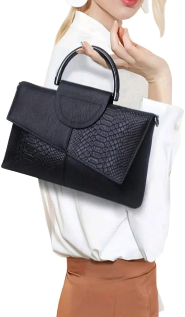 Crocodile Print Clutch Purse, Crossbody, Shoulder Bag, Full Capacity Tote, OS