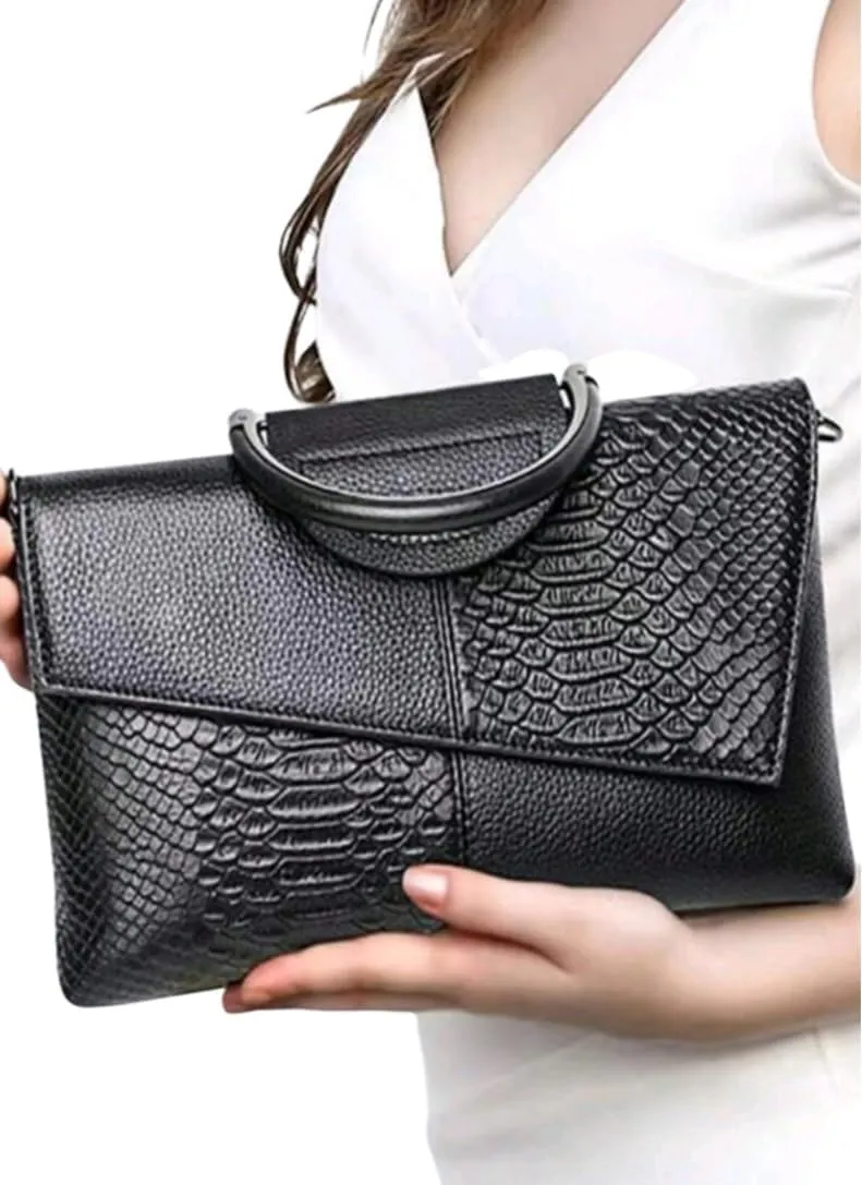 Crocodile Print Clutch Purse, Crossbody, Shoulder Bag, Full Capacity Tote, OS