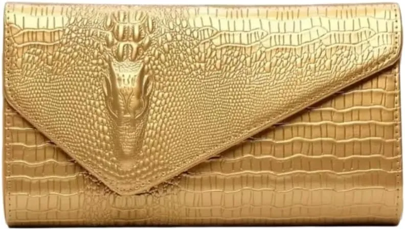 Crocodile Print Clutch Purse, Shoulder Bag, Large Capacity Tote
