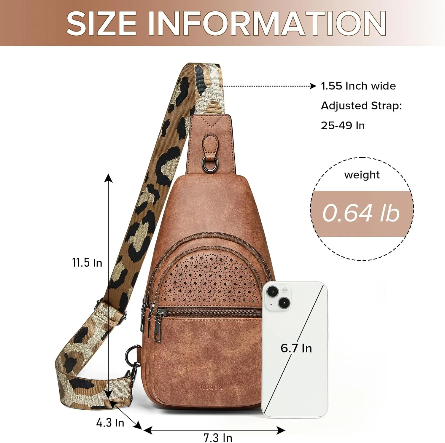 Crossbody Bags for Women 4-Pockets Sling Bag Fanny Pack Chest Purse Backpack Casual Daypacks Travel Shopping
